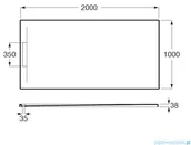 Brodziki prysznicowe - Roca Pyros 200x100cm brodzik prostokątny konglomeratowy cafe AP9017D03E801660 | - miniaturka - grafika 1