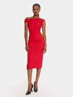 Sukienki - Rinascimento Sukienka koktajlowa CFC0125334003 Czerwony Slim Fit - miniaturka - grafika 1