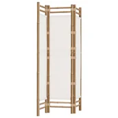 Parawany - Składany parawan 3-panelowy, 120 cm, bambus i płótno Lumarko! - miniaturka - grafika 1