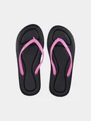 Klapki i japonki damskie - Japonki plażowe na lato damskie 4F 4FMM00FFLIF020A-21S Czarny - miniaturka - grafika 1