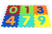 Układanki dla dzieci - Artyk 6 elementów Puzzle piankowe cyferki X-ART-1001B-6 - miniaturka - grafika 1