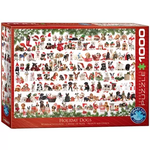 Eurographics Puzzle 1000 Holiday Dogs 6000-0939 - - Puzzle - miniaturka - grafika 1