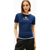 Koszulki i topy damskie - Tommy Hilfiger T-shirt VARSITY | Slim Fit - miniaturka - grafika 1