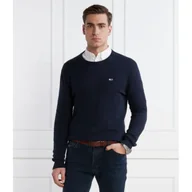 Swetry męskie - Tommy Jeans Sweter | Slim Fit - miniaturka - grafika 1