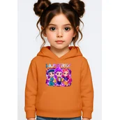 Bluzy dla dziewczynek - BLUZA DZIECIĘCA K-POPOWE ŁOWCZYNIE DEMONÓW HUNTRIX 122-128 Z KAPTUREM - miniaturka - grafika 1