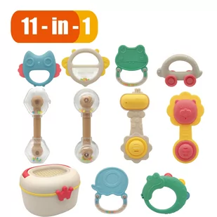 WOOPIE BABY Zestaw Miękkich Grzechotek z Pudełkiem 14 szt. 0m+ - Grzechotki dla dzieci - miniaturka - grafika 2
