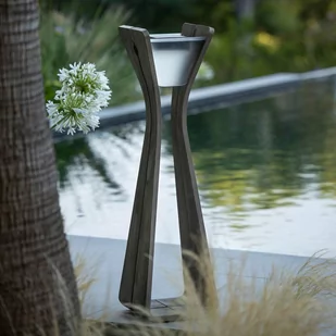 LES JARDINS Lampa solarna LED Osmoz z Duratek, szara - Lampy ogrodowe - miniaturka - grafika 1