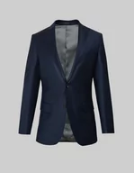 Garnitury - Borgio garnitur męski paullo granatowy slim fit - miniaturka - grafika 1