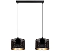 Lampy sufitowe - Żyrandol na lince ALDO 2xE27/60W/230V czarny - miniaturka - grafika 1