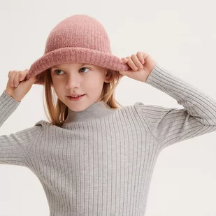 Reserved - Sweter w prążek - Jasny szary - Swetry dla dziewczynek - miniaturka - grafika 1