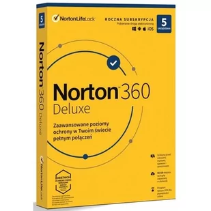 Symantec Norton 360 DELUX 50GB PL 1U 5Dvc 1Y 21408667 - Programy antywirusowe - miniaturka - grafika 1