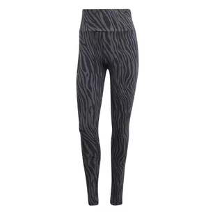 Legginsy damskie adidas AOP ANIMAL ZEBRA czarne II0910 - Legginsy - miniaturka - grafika 1