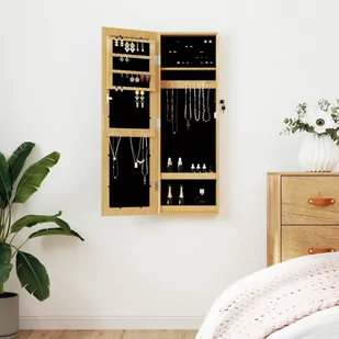 Vidaxl Wisząca Szafka Na Biżuterię, Z Lustrem, 30X8,5X90 Cm - Szafki łazienkowe - miniaturka - grafika 1