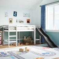 Łóżka dla dzieci i młodzieży - Łóżko na antresoli dla dzieci, bez materaca, białe, 90x190 cm Lumarko! - miniaturka - grafika 1
