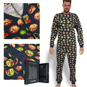 Piżamy damskie - CORNETTE Piżama Męska Kombinezon 196/285 Bawełna Wzór Kasztany Rozmiar XL - miniaturka - grafika 1