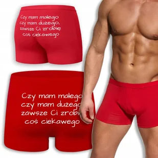 BOKSERKI MĘSKIE CZERWONE Na Prezent Święta ZROBIĘ CI COŚ CIEKAWEGO Wzory L - Majtki damskie - miniaturka - grafika 1