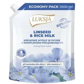 Mydła - Luksja Mydło w płynie Linseed Ricemi Zapas 1500 ml - miniaturka - grafika 1