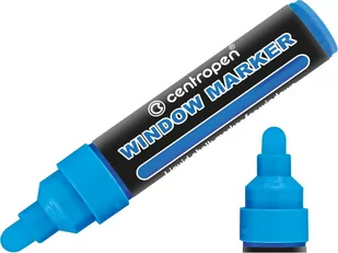 Marker kredowy do tablic szyb szkła metalu Centropen 9121 gruby 3-4mm niebieski - Markery do tablic - miniaturka - grafika 1