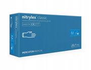 Rękawice robocze - Mercator Medical Rękawice nitrylowe bezpudrowe nitrylex basic niebieskie r M 100szt RD30105003 RD30105003 - miniaturka - grafika 1