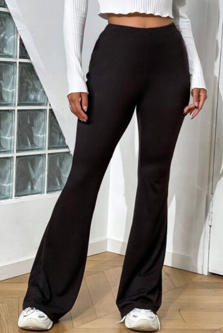 SHEIN CZARNE SPODNIE DAMSKIE DŁUGIE CASUAL 36 V3X