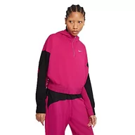 Bluzy damskie - Nike Damska bluza z kapturem W Nsw Icn Clsh Qz Mix Fireberry/czarny/(biały) S - miniaturka - grafika 1
