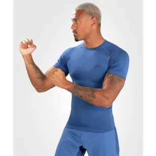 Venum Rashguard Krótki Rękaw Contender Short Sleeve Blue - Kimona, stroje i obuwie - miniaturka - grafika 1