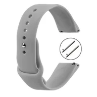 Akcesoria do smartwatchy - Pasek do smartwatch 22 mm / Silikonowy / Uniwersalny / S01 - szary + teleskopy - miniaturka - grafika 1