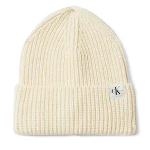Czapka Calvin Klein Jeans Monogram Rib Beanie IU0IU00440 Écru - Czapki dla dzieci - miniaturka - grafika 1