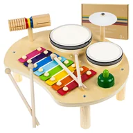 Instrumenty muzyczne dla dzieci - Drewniana Perkusja Dla Dzieci Cymbałki Zabawka Muzyczna Zestaw Muzyczny - miniaturka - grafika 1
