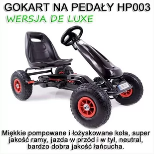 Import SUPER-TOYS NAJNOWSZY WIELKI GOKART 003- POMPOWANE KOŁA HIT JAKOŚĆ /HP003 HP-003-CZERWONY - Jeździki dla dzieci - miniaturka - grafika 2