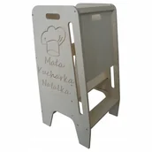 Krzesła obrotowe dla dzieci - Dziecięcy Pomocnik Kuchenny Grawer Z Imieniem - miniaturka - grafika 1