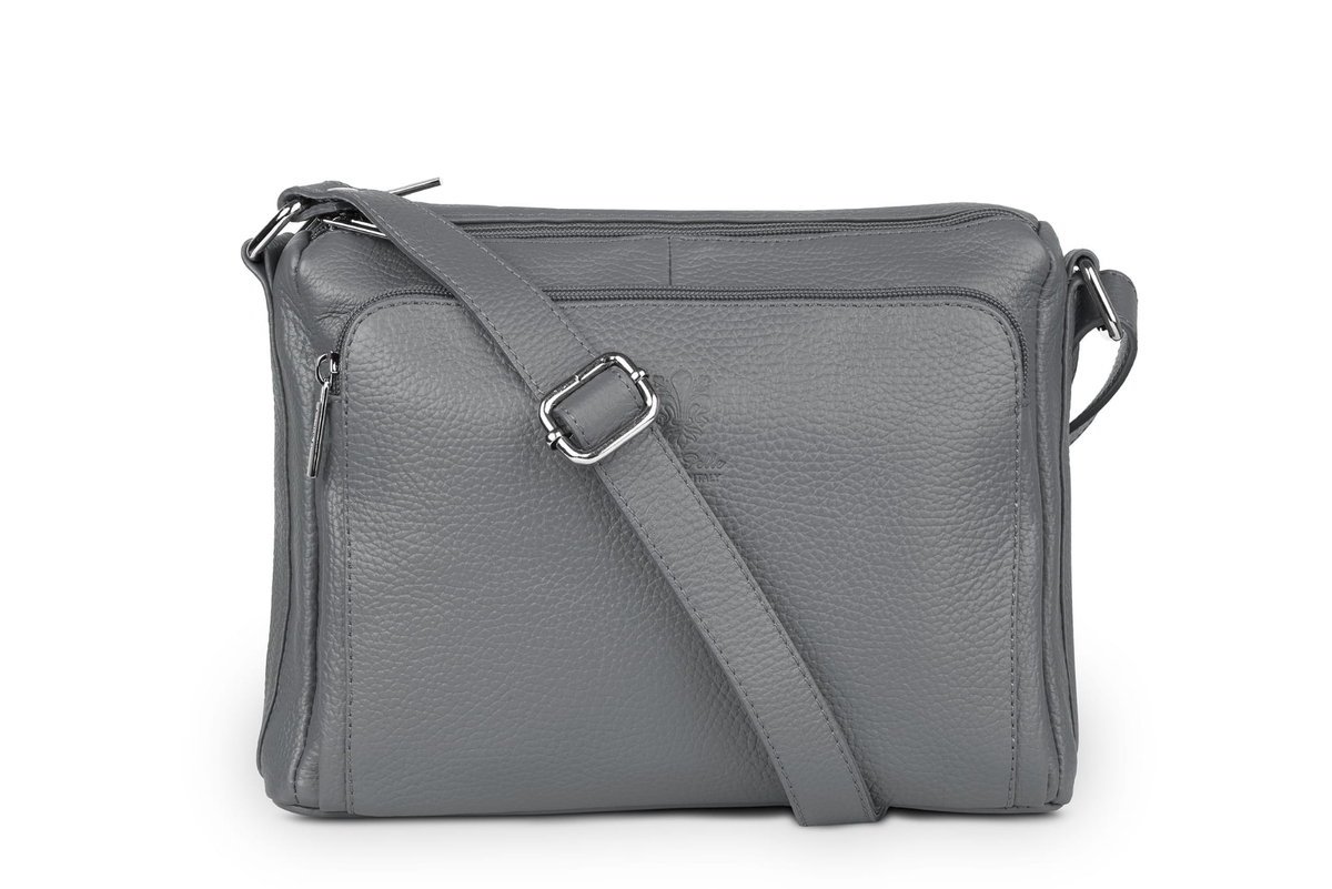 Torebka Skórzana Vera Pelle Antonio Antracyt