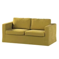 Pokrowce na meble - Dekoria pl pl Pokrowiec na sofę Karlstad 2-osobową nierozkładaną długi oliwkowy zielony 165 x 89 x 64 cm Velvet 618-704-27 - miniaturka - grafika 1