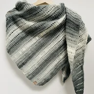 Apaszki i szaliki damskie - Duża ciepła chusta asymetryczna szal z wełną merino - miniaturka - grafika 1