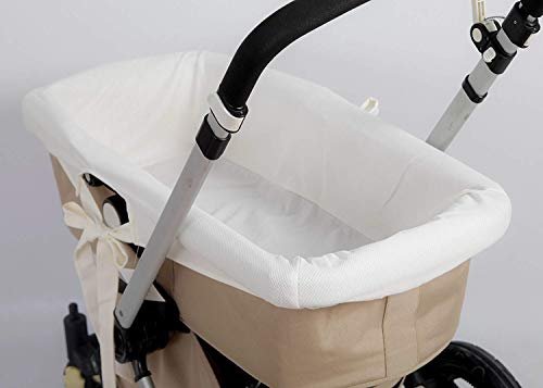 Babyline FUCABE pokrowiec na fotelik dla niemowląt, hipoalergiczny i miękki, oddychający pokrowiec na gondolę dla niemowląt we wnętrzu. 100% hiszpańska produkcja (beżowy piqué), beżowy, 90 x 40 cm