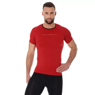 Bielizna sportowa męska - Męska koszulka do biegania Brubeck 3D PRO RUN SS11920 red - S - grafika 1