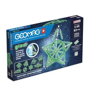 Klocki magnetyczne GEOMAG Glow 93 el. - Klocki - miniaturka - grafika 1