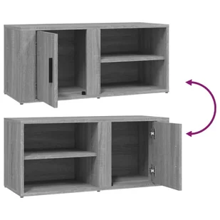 Lumarko Szafka pod TV, szary dąb sonoma, 80x31,5x36 cm - Szafki RTV - miniaturka - grafika 10