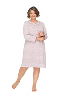 Bielizna nocna - KOSZULA NOCNA DAMSKA 3XL DŁUGI RĘKAW BAWEŁNIANA BORDOWA ROZPINANA LUŹNA - miniaturka - grafika 1