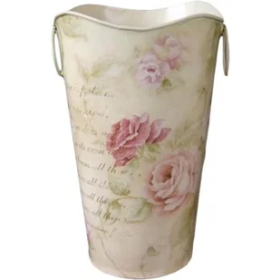 Osłonka/ocynk/ z motywem kwiatowym 21x12cm - Donice - miniaturka - grafika 1