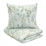 Pościel - Pościel B2 HELLIAN ESSENTIALS bawełniana pistacjowa z motywem roślinnym 220x200 HOMLA - miniaturka - grafika 1