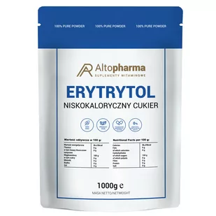 AltoPharma Erytrytol Niskokaloryczny Cukier w proszku 1000g 0 kalorii - Cukier i słodziki - miniaturka - grafika 1