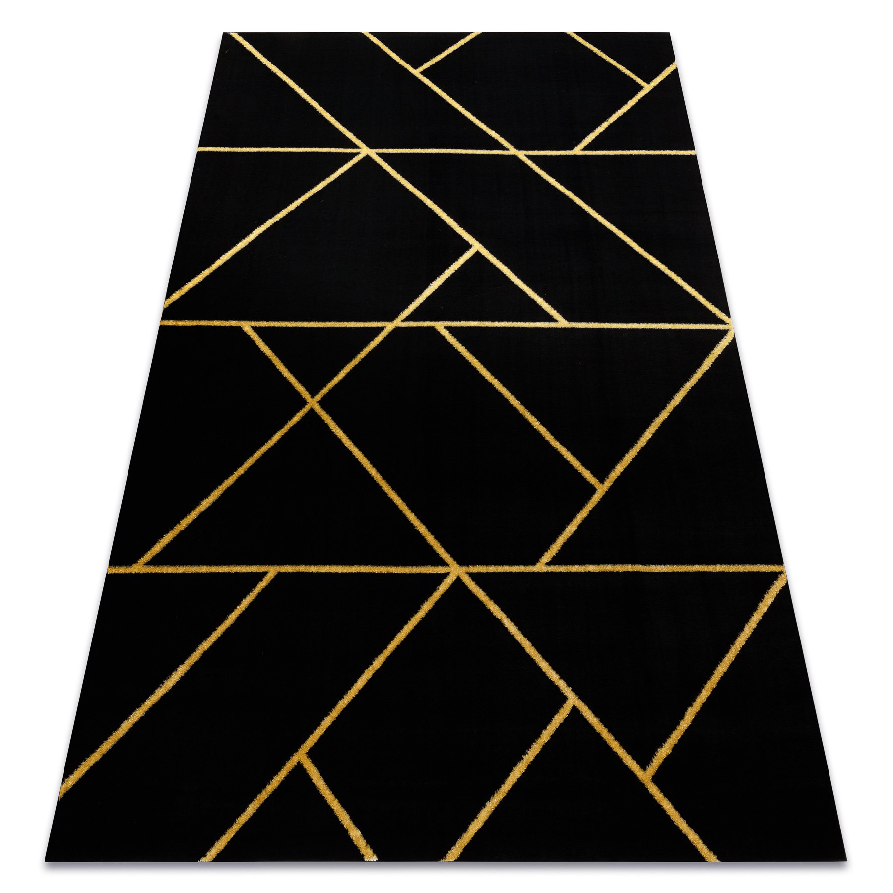 Dywan EMERALD ekskluzywny 1012 glamour, stylowy geometryczny / złoty czarny 120x170 cm