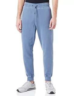 Spodenki męskie - BOSS Męskie spodnie do biegania Sefadelong Relaxed-Fit z bawełny ze strukturą French Terry, niebieski, XXL - grafika 1