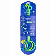 Gryzaki dla dzieci - Zestaw 3 silikonowych pasków do zabawek Mobi - Liinklz Niebieskie - miniaturka - grafika 1