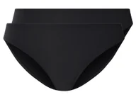 Majtki damskie - esmara® Majtki figi damskie prążkowane, 2 pary (Czarny, M(40/42)) - miniaturka - grafika 1