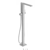 Baterie wannowe i prysznicowe - HANSGROHE 73445700 Tecturis E Jednouchwytowa bateria wannowa, wolnostojąca Biały Matowy - miniaturka - grafika 1