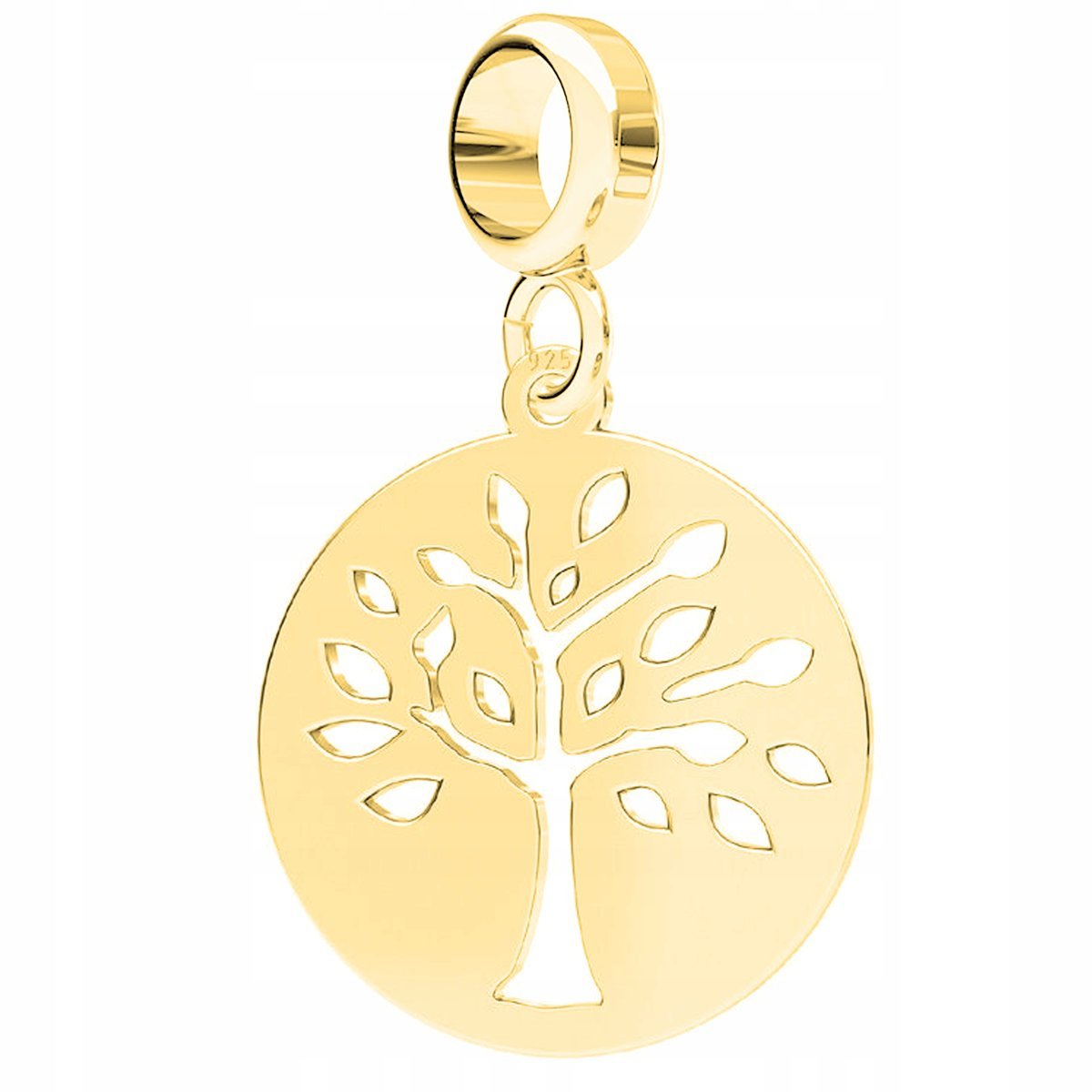 Charms złoty Drzewo Drzewko srebro 925