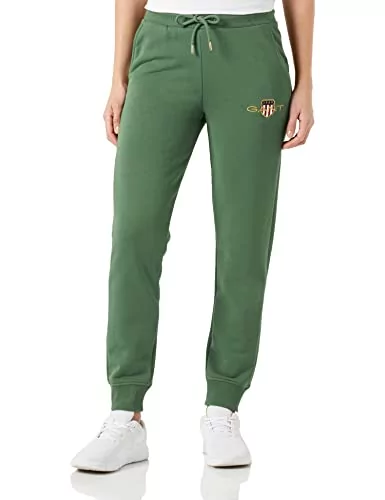 GANT Damskie spodnie dresowe Archive Shield Sweat Pant, zielone jadeitowe, standardowe