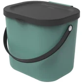 Kosze na śmieci - Rotho Kosz do segregacji śmieci Albula 6 L ZIELONY 1030305092 - miniaturka - grafika 1